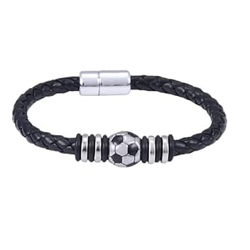 MLPKOI Bracciale di Calcio con Scatola Regalo e Carta, Bracciale Bambino, Braccialetto di Calcio, bBracciale Ragazzo, Braccialetti Regalo di Compleanno y Natale, Accessorio Calcioo