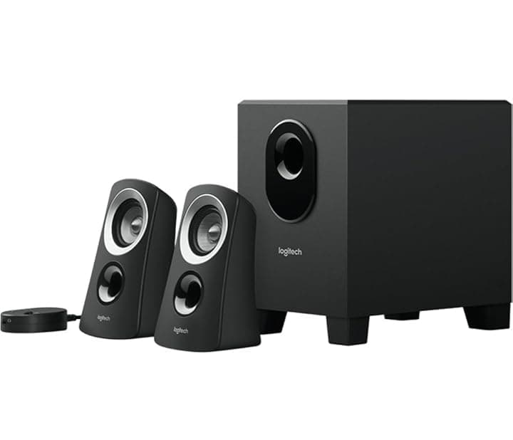 Logitech Z313 2.1 Sistema di Altoparlanti Multimediali con Subwoofer, Audio Full Range, 50 Watt, Bassi Potenti, Ingressi Audio Bluetooth e 3,5 mm, Presa EU/IT, PC/PS4/Xbox/TV/Smartphone/Tablet - Nero