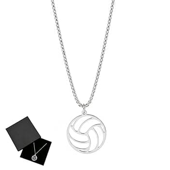 TEOZBLU TEOZBLU Pallavolo Idee Regalo,Gadget Pallavolo,Collana Cava Da Pallavolo In Acciaio Inox,Collana Pallavolo Ragazza,Minimalista Gioielli Sportivi Catena Clavicola Regali Per Ragazze Adolescenti Ragazzi