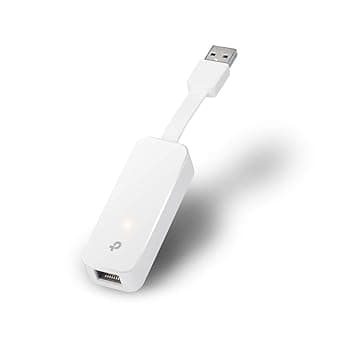 TP-Link UE300 Adattatore da USB 3.0 a Gigabit Ethernet, Porta USB 3.0, Porta RJ45 10/100/1000 Mbps, Design Pieghevole e Portatile, Plug & Play, Windows 11/10, MAC OS, Chrome OS, Linux OS