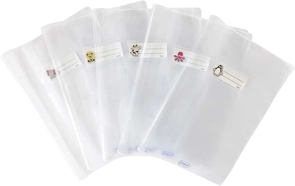 Favorit, Copertine Quaderni A4 con Etichetta, 10 Pezzi, Trasparenti