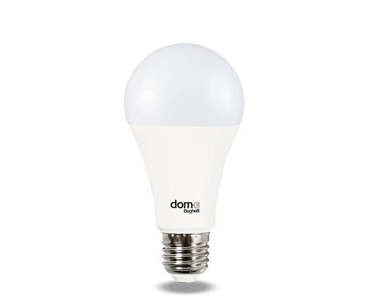 Beghelli - Lampadina LED E27 Dom Smart GOCCIA 11W CCT WiFi, Compatibile con Alexa e App, Regolazione Colori, Luce Calda e Fredda, Controllo Vocale, Smartphone, Domotica Facile - Bianco, 1 Unità