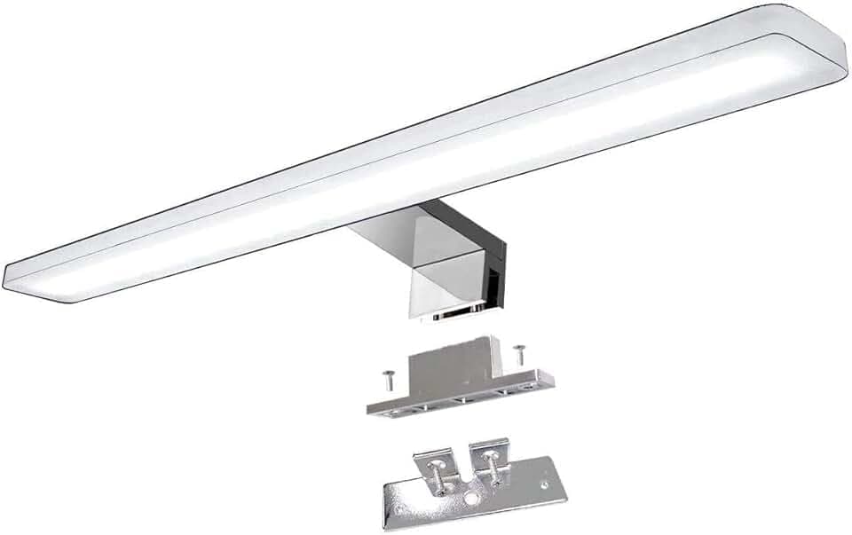 Lampada da Specchio da Trucco a Led 4000K 30cm 8W 640lm da Bagno Luce Armadio Illuminazione Morsetto