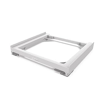 Meliconi Base Move Evo, Base Anti-Vibrazione con Ruote e Freni, Compatibile con Lavatrici e Asciugatrici 60 cm, Portata 250 Kg, Bianco
