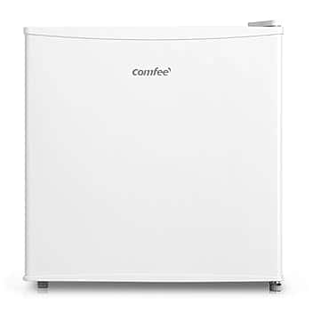 COMFEE' RCD50WH2(E) Mini frigo bar 43L e zona refrigerante, Frigorifero piccolo Monoporta, Silenzioso, Adatto per Hotel, Casa, Ufficio, 47.2 x 45 x 49.2 cm, Bianco