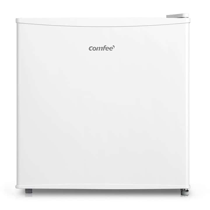 COMFEE' RCD50WH2(E) Mini frigo bar 43L e zona refrigerante, Frigorifero piccolo Monoporta, Silenzioso, Adatto per Hotel, Casa, Ufficio, 47.2 x 45 x 49.2 cm, Bianco