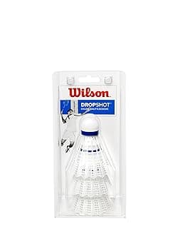 WILSON Dropshot Shuttlecocks, Volani da Badminton, Plastica/Sughero Naturale, Unisex Adulto