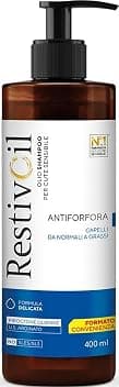 RestivOil Antiforfora Per Capelli da Normali a Grassi, Olio Shampoo, 400 ml