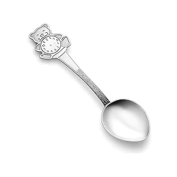 fish Raffinato Cucchiaio In Argento Sterling Con Opzione Di Incisione Per Regali Di Battesimo