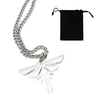 PYEUIFT Collana Lucciola, Last of Us Collana Argento, in Acciaio Inossidabile, con Sacchetto in Velluto, Gioiello Tematico, Regalo per Adolescenti, Ragazzi e Ragazze