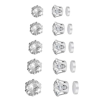 IBXWMNG IBXWMNG Confezione da 10 Orecchini Magnetici Donna e Uomo Zircone Lucido Orecchino Magnetico Uomo Senza Buco Eleganti Clip per Orecchie 4mm-8mm Accessori di Moda Regalo