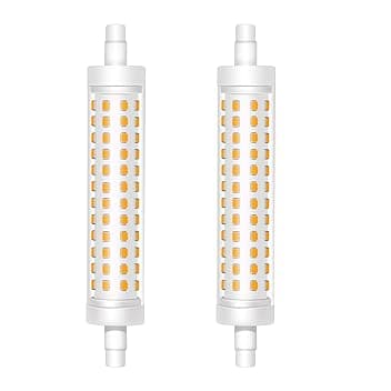 Caldarax Lampadina R7S LED 118MM, Bianco Caldo 3000K, 12W LED R7S Lampadina Lineare J118 Equivalente 120W Lampada Alogena, Non Dimmerabile, 360 Gradi, AC 220V-240V, 1500LM, 2 Pezzi