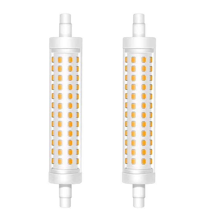 Caldarax Lampadina R7S LED 118MM, Bianco Caldo 3000K, 12W LED R7S Lampadina Lineare J118 Equivalente 120W Lampada Alogena, Non Dimmerabile, 360 Gradi, AC 220V-240V, 1500LM, 2 Pezzi