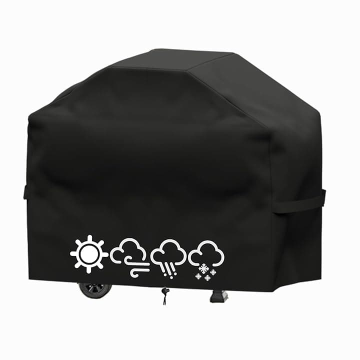 Copertura Barbecue da Esterno,Copri barbecue da Esterno Impermeabile,Telo Copri Barbecue Esterno,Anti Pioggia Polvere Sole Neve Pioggia Feci di Uccelli Tessuto (145X61X117 CM)