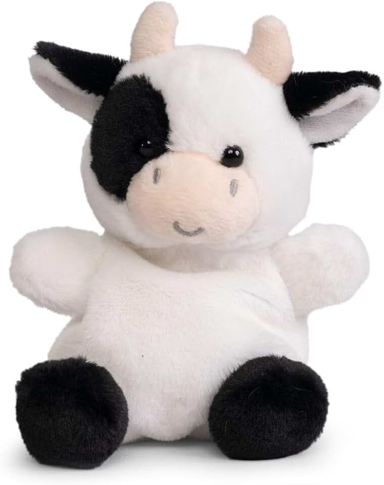 Little Living Nature Snugglies Mucca Peluche – Giocattolo di Stoffa per Bambini e Adulti, Giocattolo Morbido e Coccoloso
