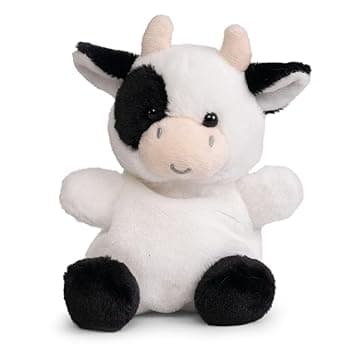Little Living Nature Snugglies Mucca Peluche – Giocattolo di Stoffa per Bambini e Adulti, Giocattolo Morbido e Coccoloso