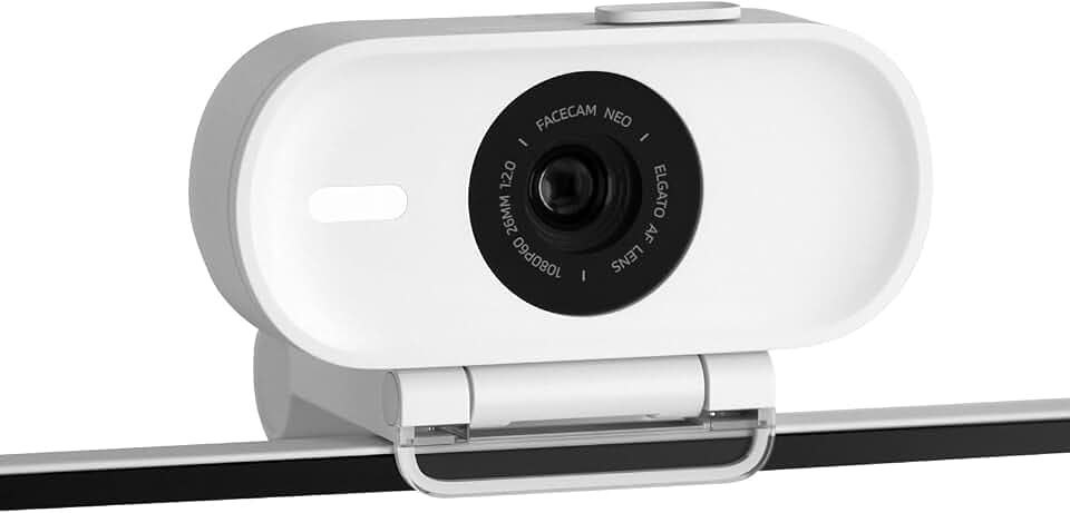 Elgato Facecam Neo – Webcam Full HD con copriobiettivo scorrevole, correzione della luce, per videochiamate, streaming, Teams/Zoom/Slack/OBS/Twitch/Youtube e altro – USB-C/Plug & Play su PC/Laptop/Mac