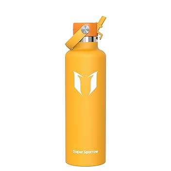 Super Sparrow Borraccia Termica, Acciaio Inox Bottiglia Termica - 350ml, 500ml, 750ml, 1L, 1.2L - Senza BPA Borracce, Borraccia Bambini per Scuola, Sport, Campeggio, Yoga, Palestra, Ciclismo
