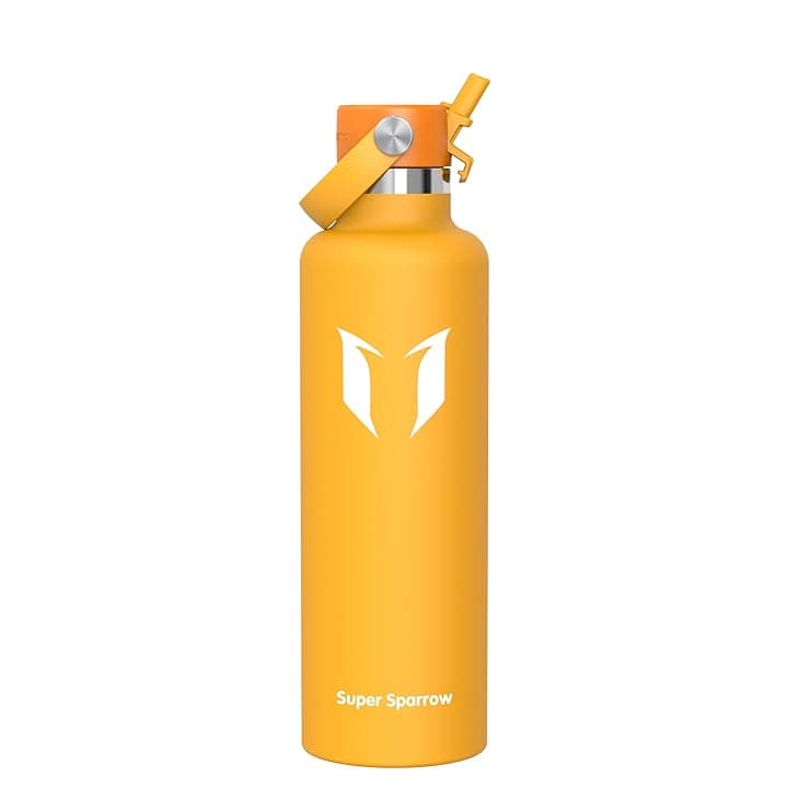 Super Sparrow Borraccia Termica, Acciaio Inox Bottiglia Termica - 350ml, 500ml, 750ml, 1L, 1.2L - Senza BPA Borracce, Borraccia Bambini per Scuola, Sport, Campeggio, Yoga, Palestra, Ciclismo