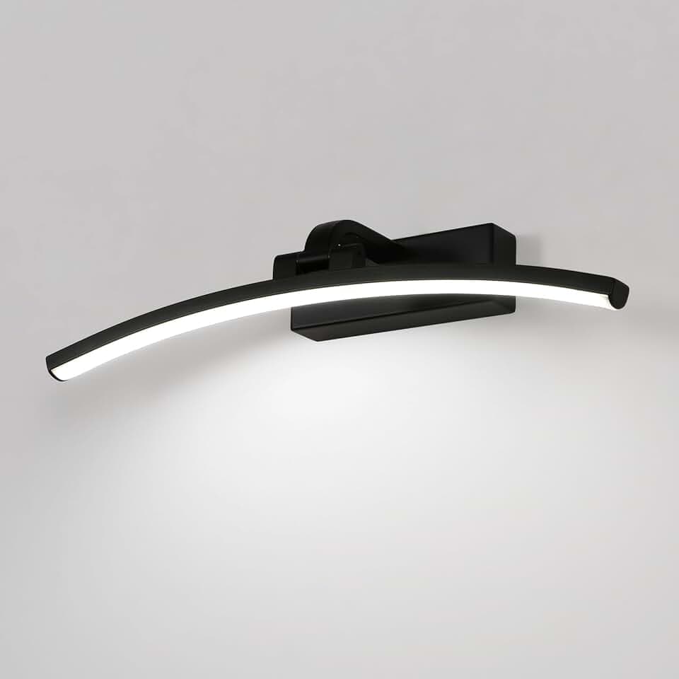 DELIPOP Luce Specchio Bagno Led 40cm,8W Lampada da Specchio IP44 6500K Nero