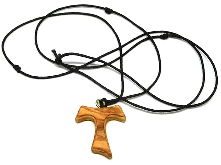 GTBITALY GTBITALY 10.442.90 LAC collana croce tau 2,5 cm san francesco assisi legno di ulivo pace comunione 3 nodi