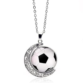 COYUN 1 Pcs Ollane per Bambini e Ragazzi, Collana Ragazzo Acciaio, Regali Ragazzo, Ciondolo Calcio Bambino, Collana da calcio Collana con Ciondolo da Calcie in Metallo Tifoso di Atleti