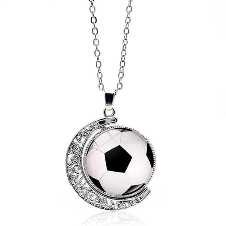 COYUN 1 Pcs Ollane per Bambini e Ragazzi, Collana Ragazzo Acciaio, Regali Ragazzo, Ciondolo Calcio Bambino, Collana da calcio Collana con Ciondolo da Calcie in Metallo Tifoso di Atleti