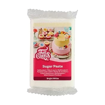 Funcakes Pasta Di Zucchero Bright White: Facile Da Usare, Liscia, Flessibile, Morbida E Pieghevole, Halal, Kosher E Senza Glutine. 250 Gr, Vaniglia, 12 x 7 x 2.5 cm 0.27 grammi