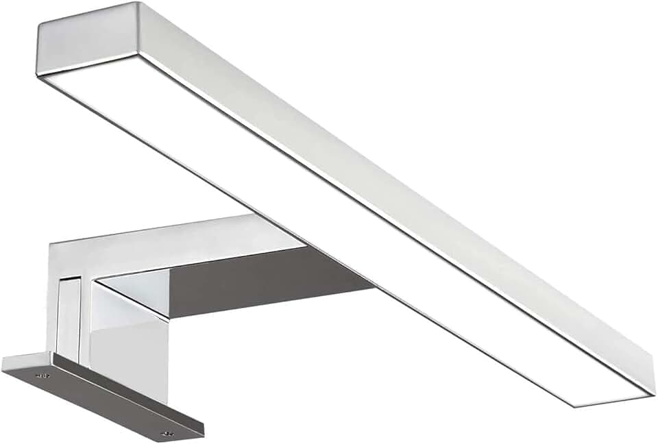 Solupa lampada da specchio LED per bagno FORTUNA – 30CM, 4,8W, 300LM, 220V, 6000K, ABS, IP44 Classe II, non dimmerabile, Installazione specchio e telaio, luce fredda, 300 mm