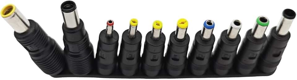 JZK 10x Universali adattatori alimentazione DC 3.5x1.35, 7.9x5.5, 7.4x5.0, 4.0x1.7, 4.8x1.7, 5.5x1.7, 5.5x2.1, 5.5x2.5, 6.3x3.0, 6.0x4.4 mm set connettori a barilotto per laptop, aspirapolvere