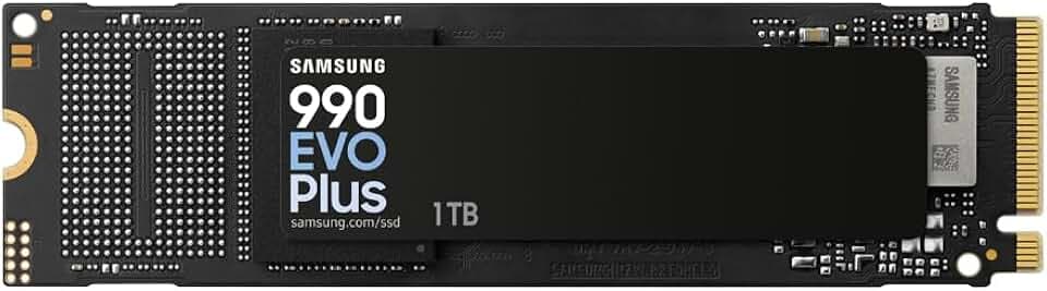 Samsung Memorie MZ-V9S1T0BW 990 EVO Plus SSD Interno da 1TB PCIe Gen 4.0 x4 / 5.0 x2 NVMe 2.0, memoria progettata per professionisti e giocatori occasionali, compatibile con PC