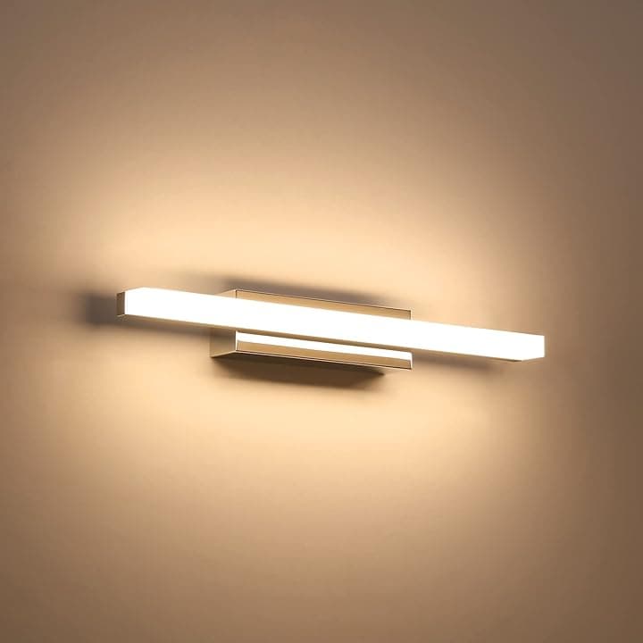 Klighten Lampada da bagno a LED, 9 W, 40 cm, IP44, da bagno, da parete, 110 – 240 V, 600 lumen, bianco caldo, 3000 K