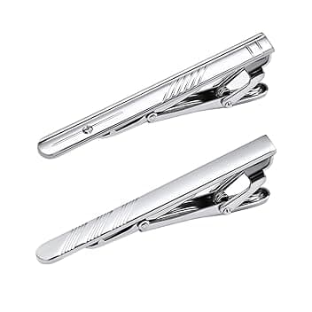 JEYORZY JEYORZY Fermacravatta Uomo Argento per Occasioni Speciali e Abbigliamento Quotidiano,Perfetto per San Valentino, Natale, Matrimoni e Meeting