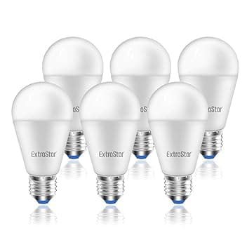 EXTRASTAR Lampadina LED E27, 15W (equivalenti a 120W), 3000K, luce bianca calda - Pacco da 6