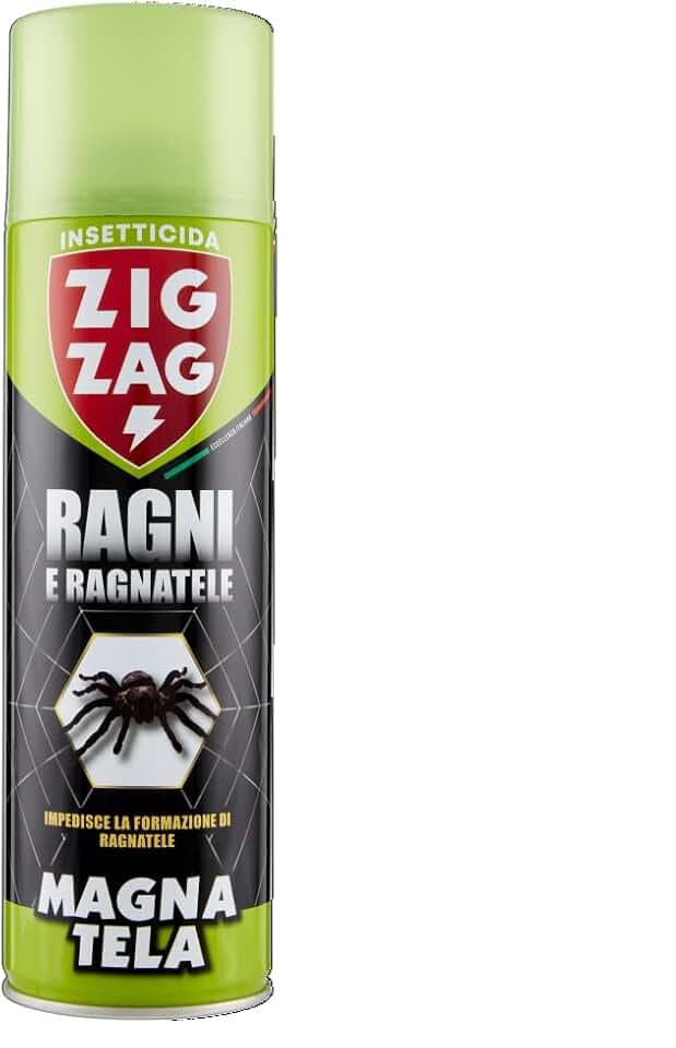 ZIG-ZAG Insetticida Magnatela Contro Ragni e Ragnatele, Previene la Formazione di Ragnatele Fino a 40 Giorni, 500 ml