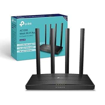 TP-Link Archer C6 Gigabit Router Wi-Fi, Dual Band AC1200Mbps Wireless, 5 Porte Gigabit, MU-MIMO, Parental Control, Beamforming, Configurazione Semplice, Supporto IPTV, IPv6, WPS, non supporta xDSL