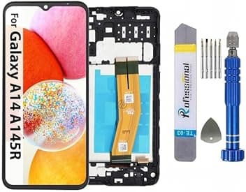 It'Go Display per Samsung A14 4G A145R LCD Schermo di Ricambio Touch Screen con Strumento Nero con Telaio di Alta Qualità