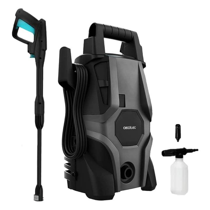 Cecotec Idropulitrice ad alta pressione HydroBoost 1400 Essential. 1400 W, casa, giardino o auto, portata max 426 l/h, pressione massima 105 bar, pompa in alluminio, raggio d'azione 9 m