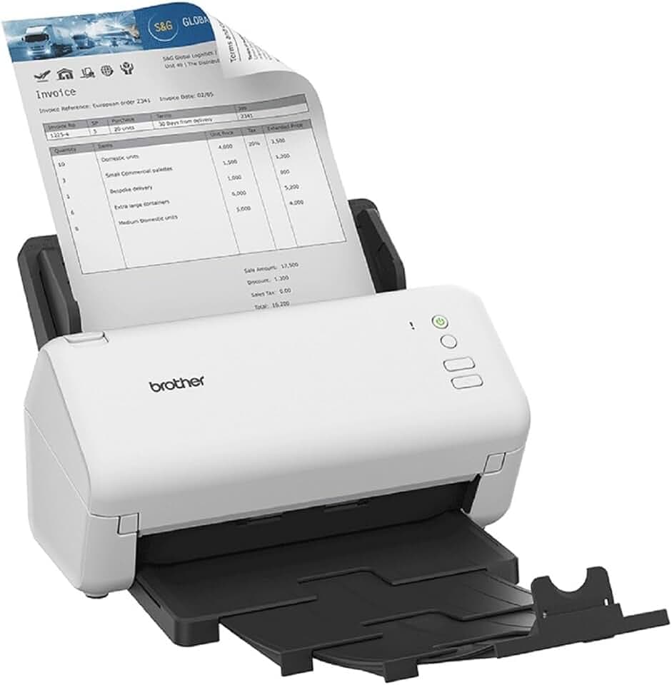 Brother ADS4100 | Scanner Desktop A4 | 35 pag/min | USB 3.0 SuperSpeed e scansione diretta su host USB | ADF da 60 fogli