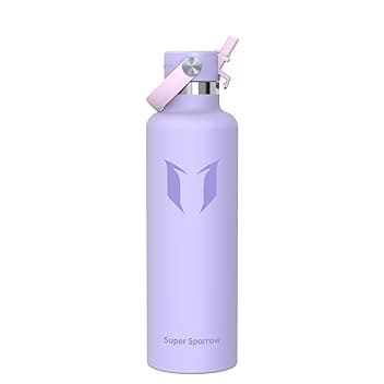 Super Sparrow Borraccia Termica, Acciaio Inox Bottiglia Termica - 350ml, 500ml, 750ml, 1L, 1.2L - Senza BPA Borracce, Borraccia Bambini per Scuola, Sport, Campeggio, Yoga, Palestra, Ciclismo