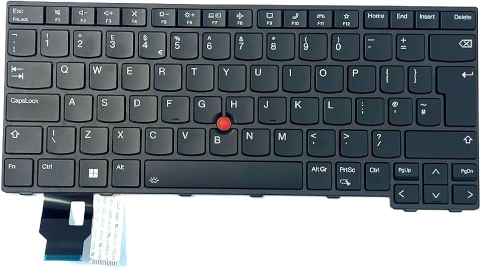 Gintai Tastiera Backlit Layout per Lenovo ThinkPad T14 / P14s / L14 Gen 3, L14 / T14 / P14s Gen 4 SN21D67624 5N21D68100 5N21D68184 5N21D68258 Keyboard Tastiera retroilluminata Nero (UK/English)