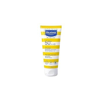 Mustela Latte solare SPF 50+ (100ml) - Protezione solare viso e corpo con perseose di avocado - Adatto a tutta la famiglia e in gravidanza - Protegge dai raggi UVB e UVA