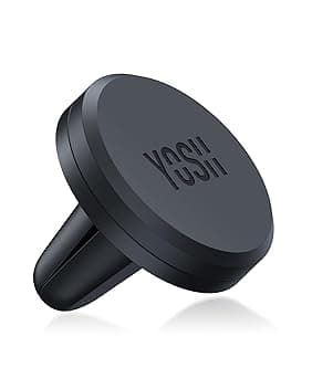 YOSH Porta Cellulare Auto Magnetico Universale, Supporto Telefono Fermo e Stabile con Magneti Ultra Forti, Installazione in 1 Secondo, Piastre Metalliche Incluse, Design Compatto per iPhone e Samsung Global Recycled Standard