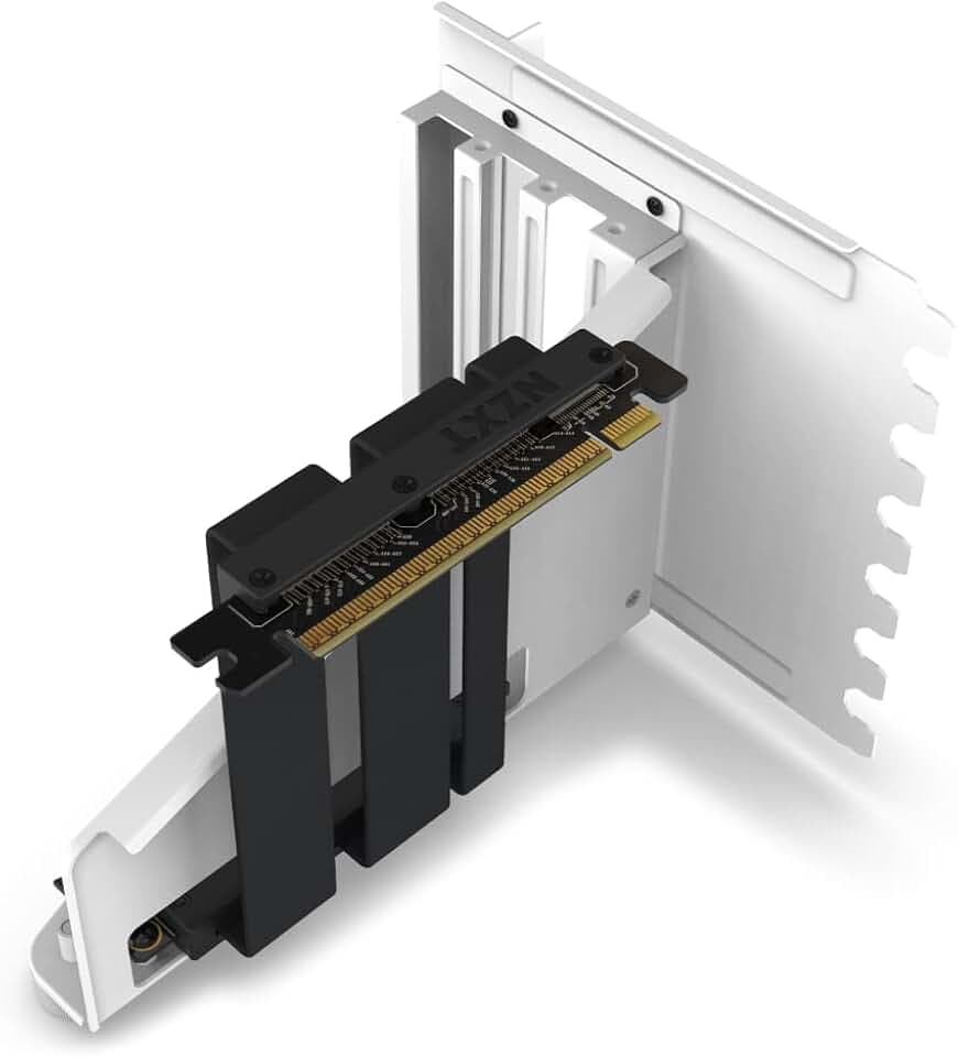 NZXT Kit di montaggio verticale per GPU - AB-RH175-W1-175 mm Cavo riser PCIe 4.0x16 - Supporto GPU - Staffa in acciaio robusto - Bianco