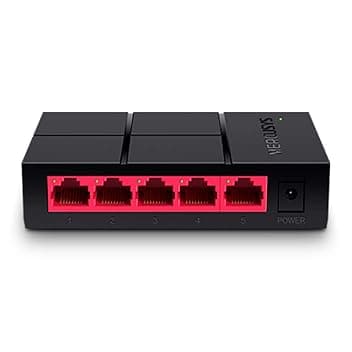 Mercusys MS105G Switch Ethernet 5 Porte Gigabit, Sdoppiatore Ethernet, Auto-Negotiation, Auto MDI/MDIX Switching, Plug & Play, MAC Address Learning, Ideale per la Casa e il Ufficio