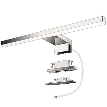 Azhien Lampada da Specchio a LED per Bagno 5W 30cm 400LM, Bianco Neutra 4000K Lampada Armadio Applique da Parete IP44 Lampada Specchio Bagno 230V 300x14x14mm