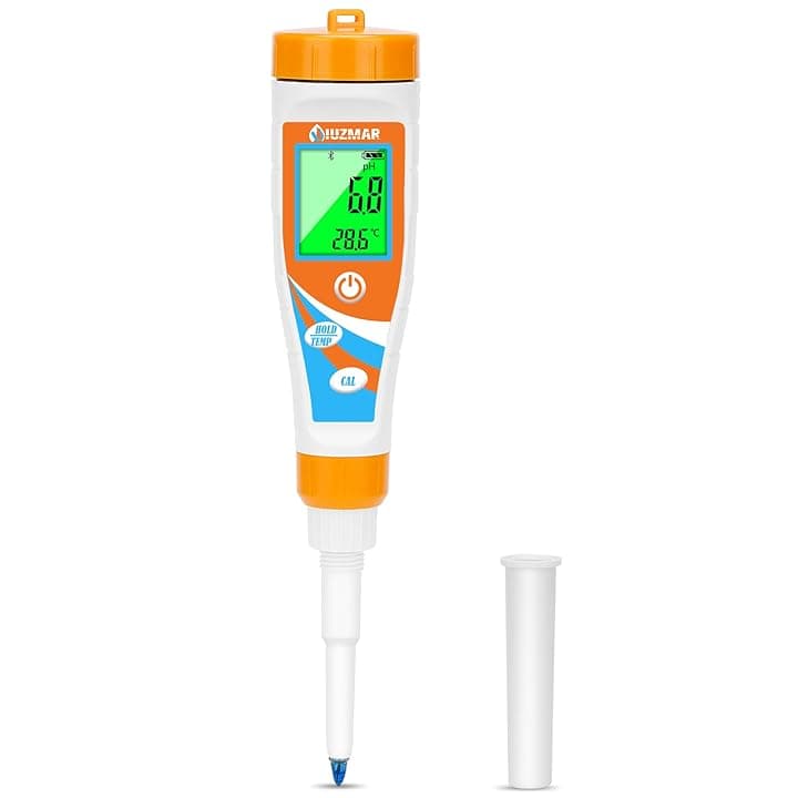 UIUZMAR pHMetro per Alimenti Intelligente, Misuratore di pH per Lievito Madre, Piaccametro per Alimenti, pH Metro per Impasti e Liquidi, Cibo, Cosmetici, Carne, Birra, Piscina, Acquario ClimatePartner certified
