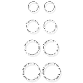 COYUN COYUN 8 Pezzo Titanio Ipoallergenico Piercing Naso Anello Argento Oro Piercing Septum Piercing Orecchio Cartilagine Piercing Trago Helix 6MM/8MM/10MM/12MM Nostril Piercing