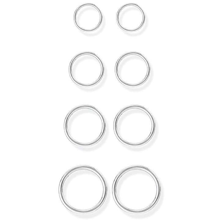 COYUN COYUN 8 Pezzo Titanio Ipoallergenico Piercing Naso Anello Argento Oro Piercing Septum Piercing Orecchio Cartilagine Piercing Trago Helix 6MM/8MM/10MM/12MM Nostril Piercing