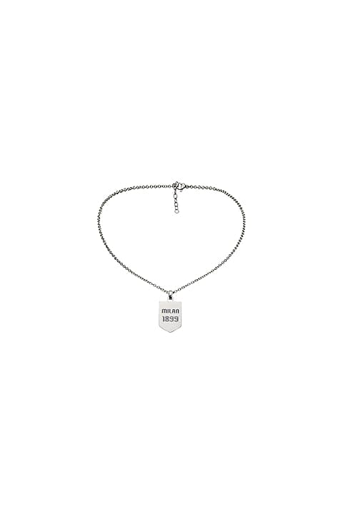 Seven Collana con piastrina 1899 A.C. MILAN, Acciaio, Per bambini, Ragazzi e adulti, Calcio, Prodotto ufficiale, Idea regalo tifosi